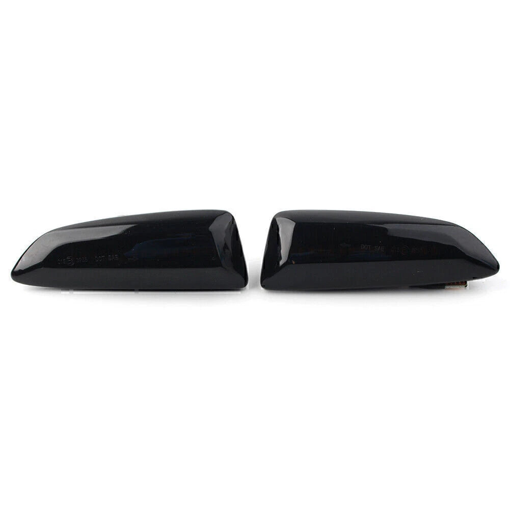 ABS Black Dynamic Amber LED Front Side Marker Lights for Opel Astra (2010-2019)