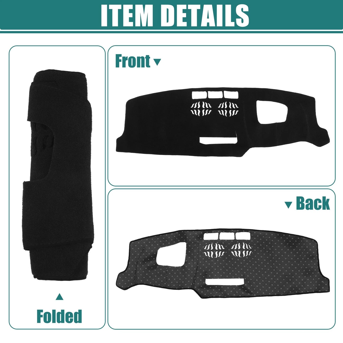 Black Dashboard Cover Mat Protector for Mazda CX-5 (2017-2022)