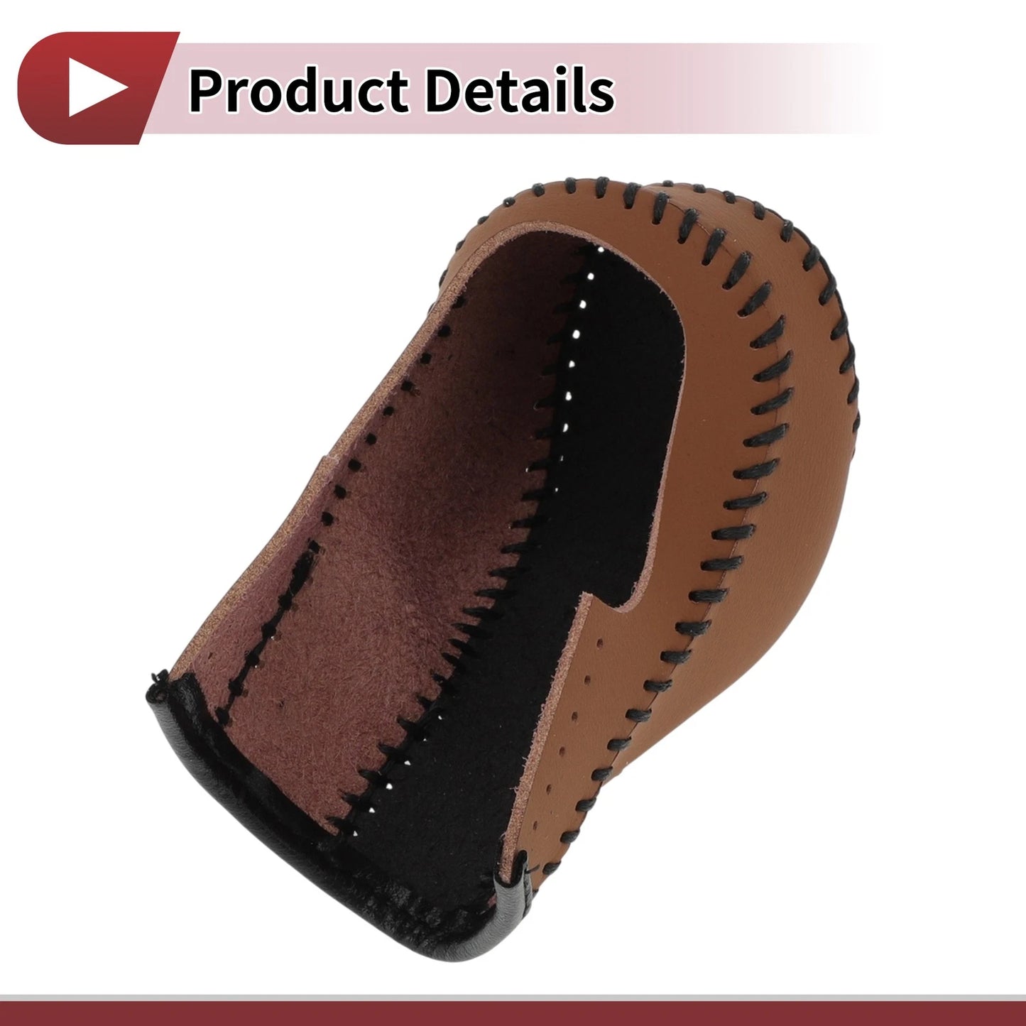 Gear Shift Knob Cover for FX37 EX37 EX25 IPLG (2013) Black Brown Faux Leather