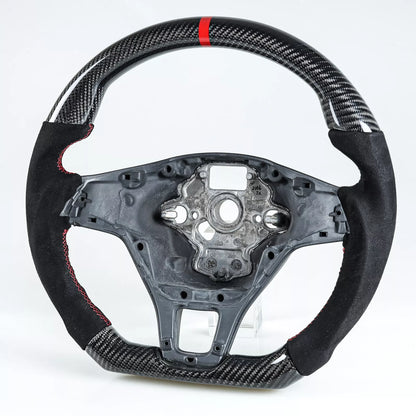 Carbon Suede Red Steering Wheel for VW Golf MK7, Polo MK6 (2012-2020)