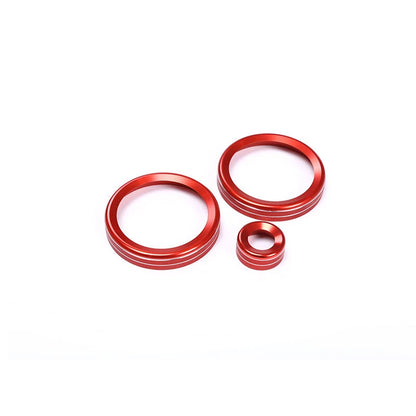 Red Volume Air Condition Buttons Knob Cover Ring For Range Rover Sport 2015-2018