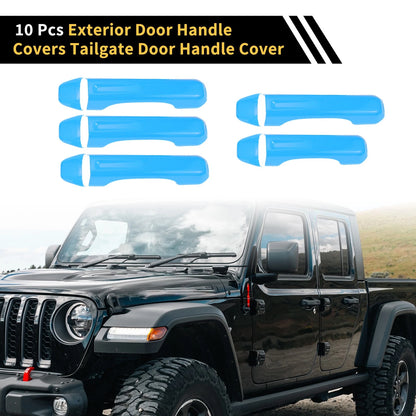 Light Blue Door Tailgate Handle Cover for Jeep Gladiator (2020-2021)
