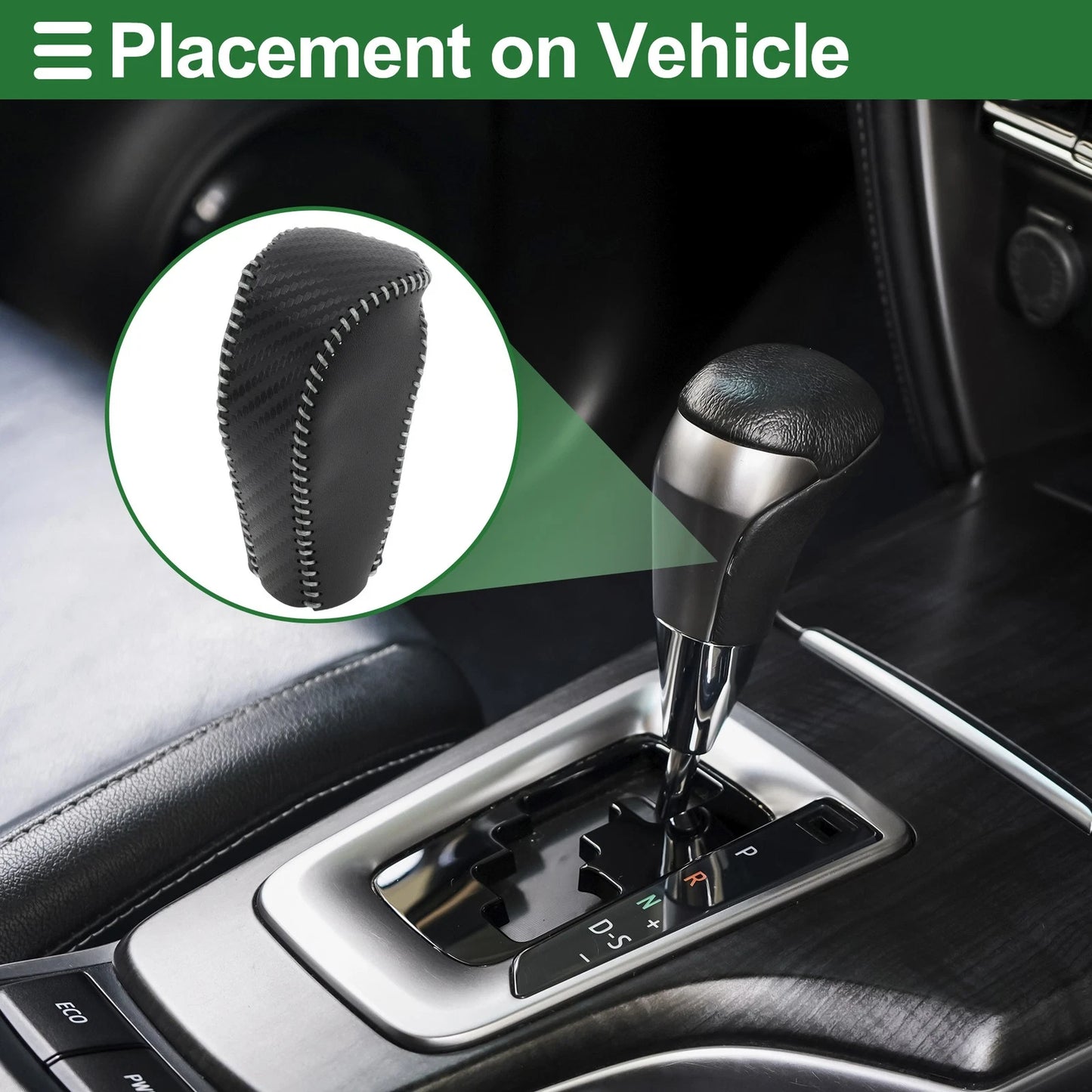 Black Carbon Fiber Gear Shift Knob Cover for Mazda CX-5 (2017-2022)