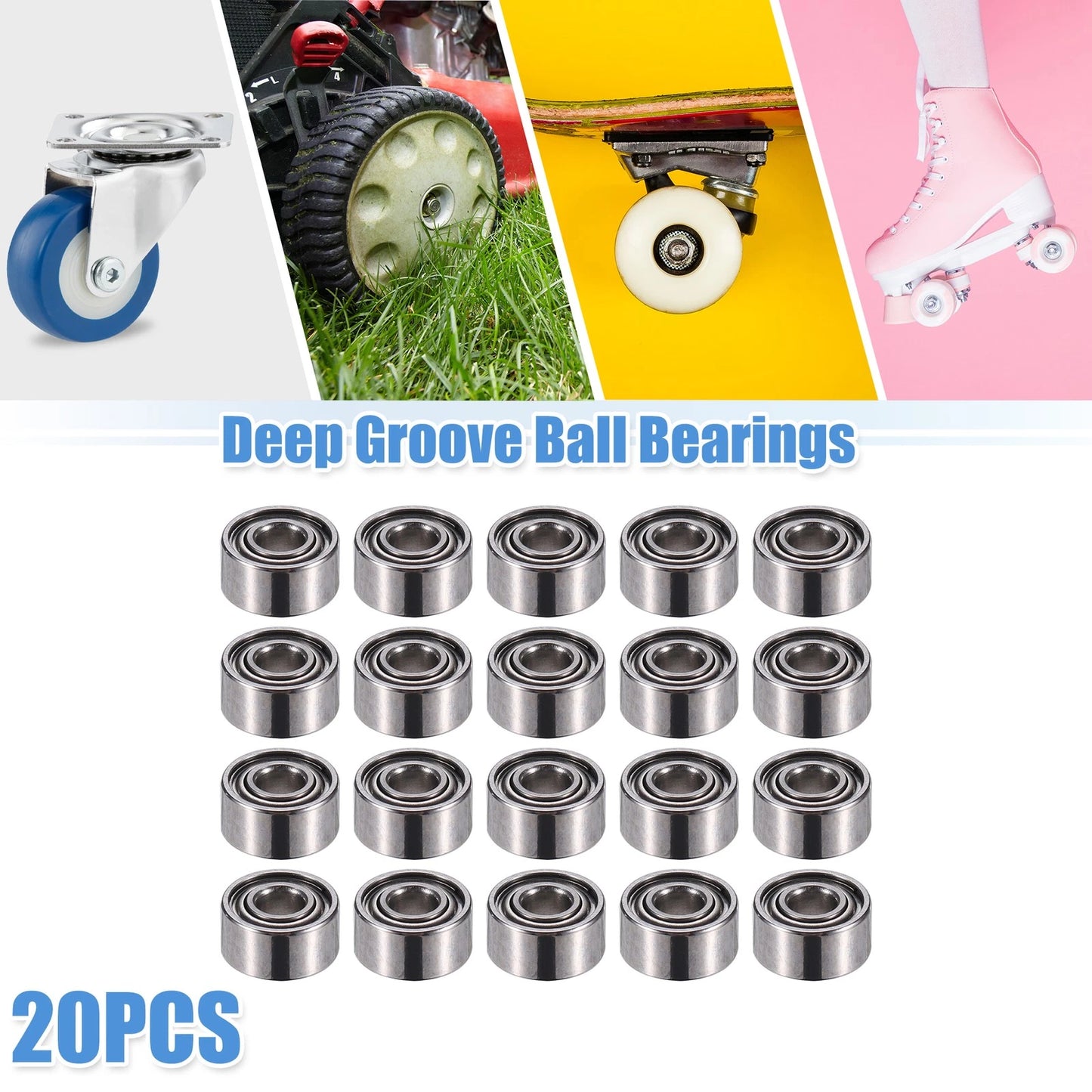20pcs 2x5x2.3mm Deep Groove Ball Bearings, Double Shield, Single Row for MakeModel