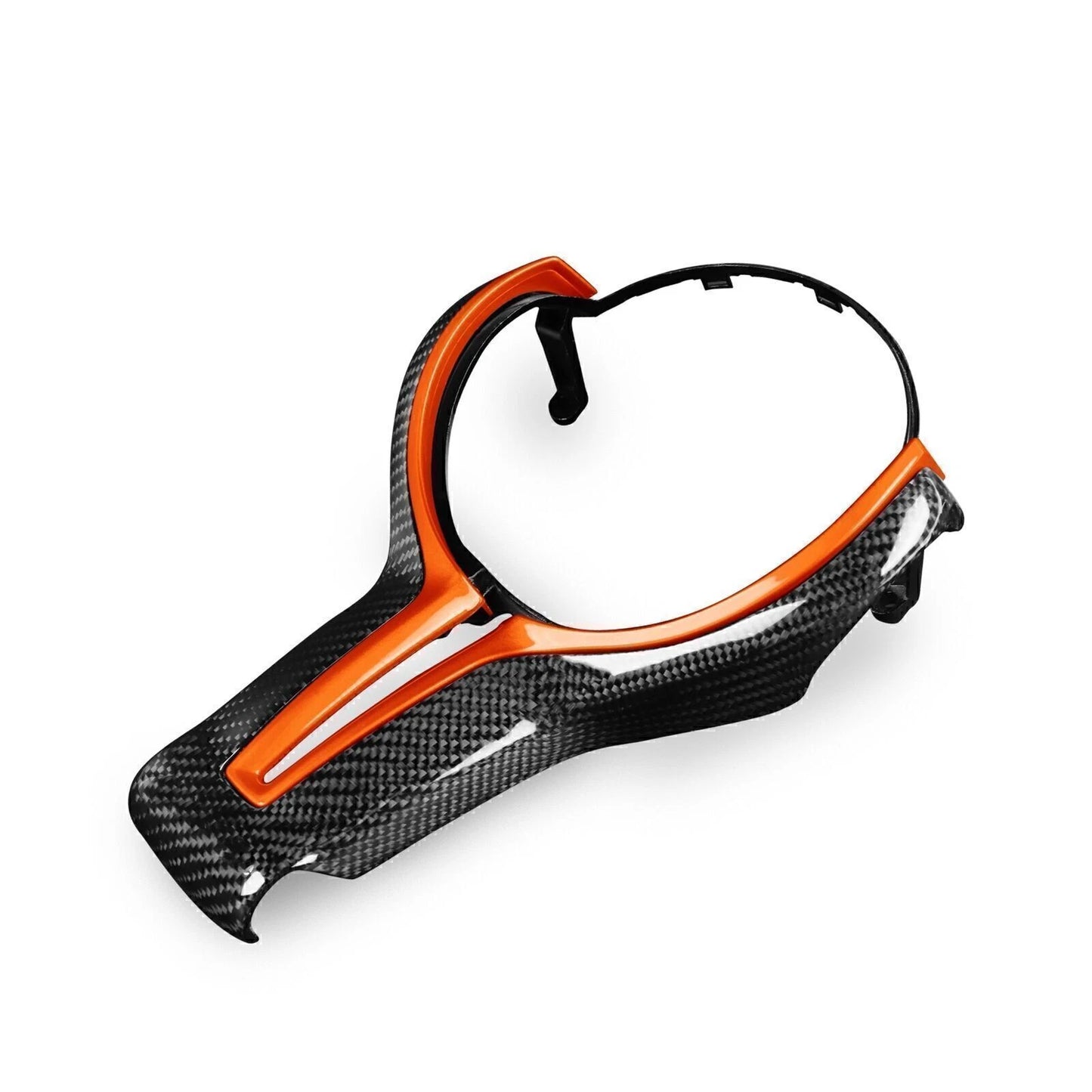 Orange Carbon Fiber Steering Wheel Cover for BMW M2 M3 M4 M6 (2014-2023)