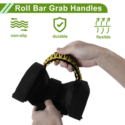 Roll Bar Grab Handles for Jeep Wrangler 1955-2023 - Yellow