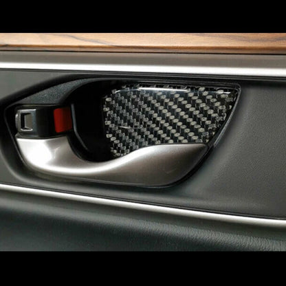 4Pcs Carbon Fiber Inner Door Bowl Cover for Honda CR-V (2017-2021)