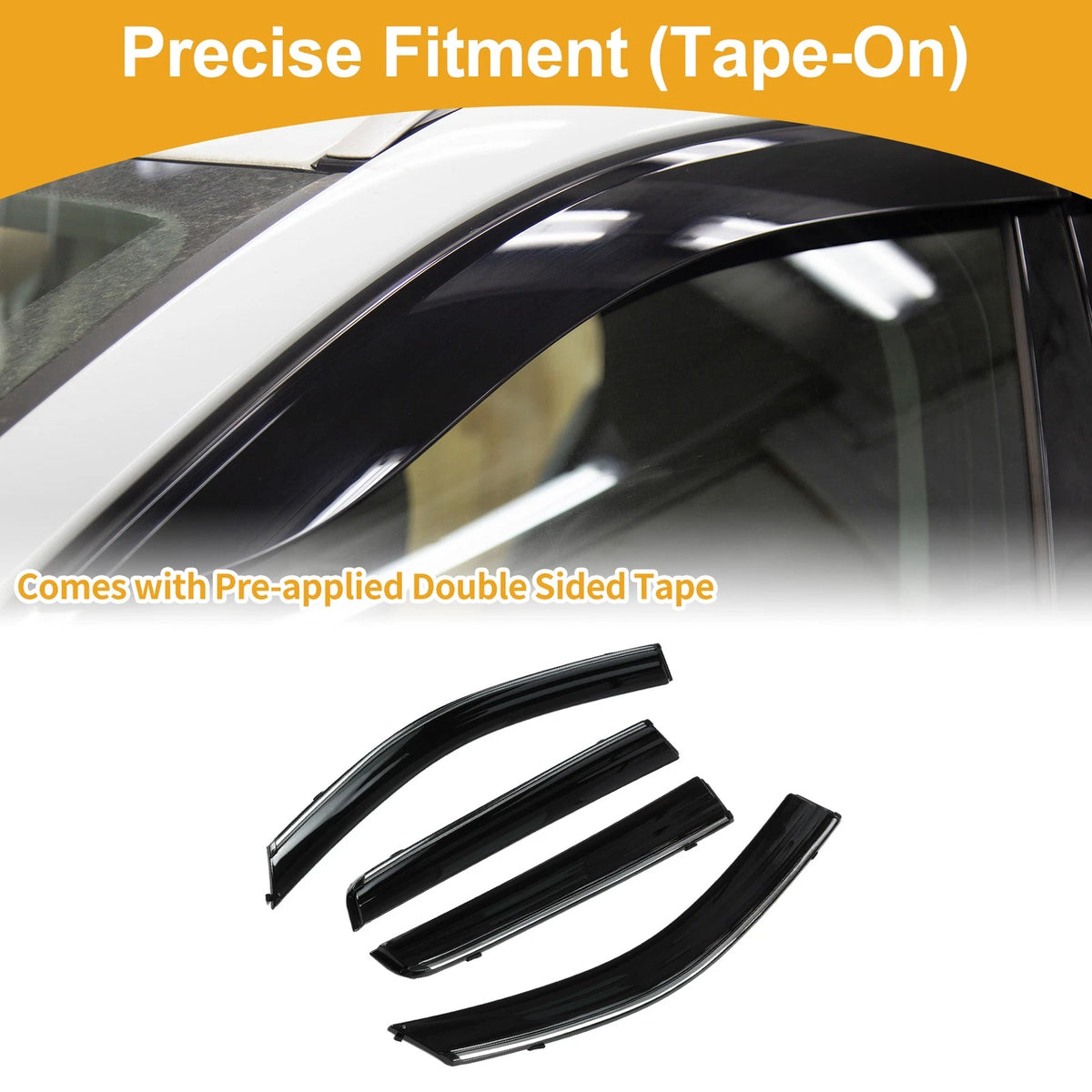 Window Deflectors for Mitsubishi Outlander Sport RVR (2011-2024) Black Set