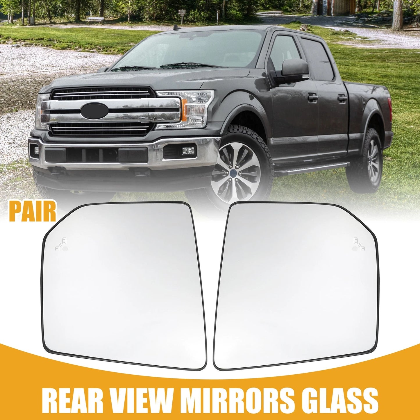 Rear View Mirror Glass for Ford F-150 (2015-2023)