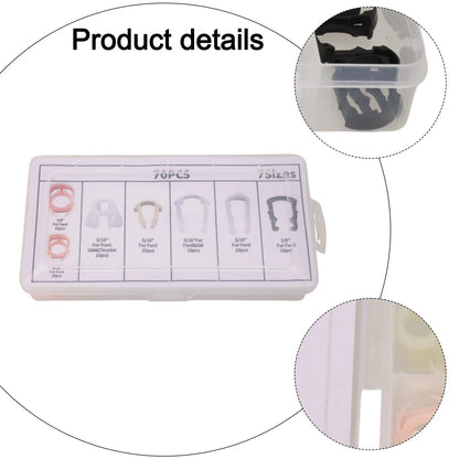 Fuel Line Clip / 70Pcs / Ford Cars