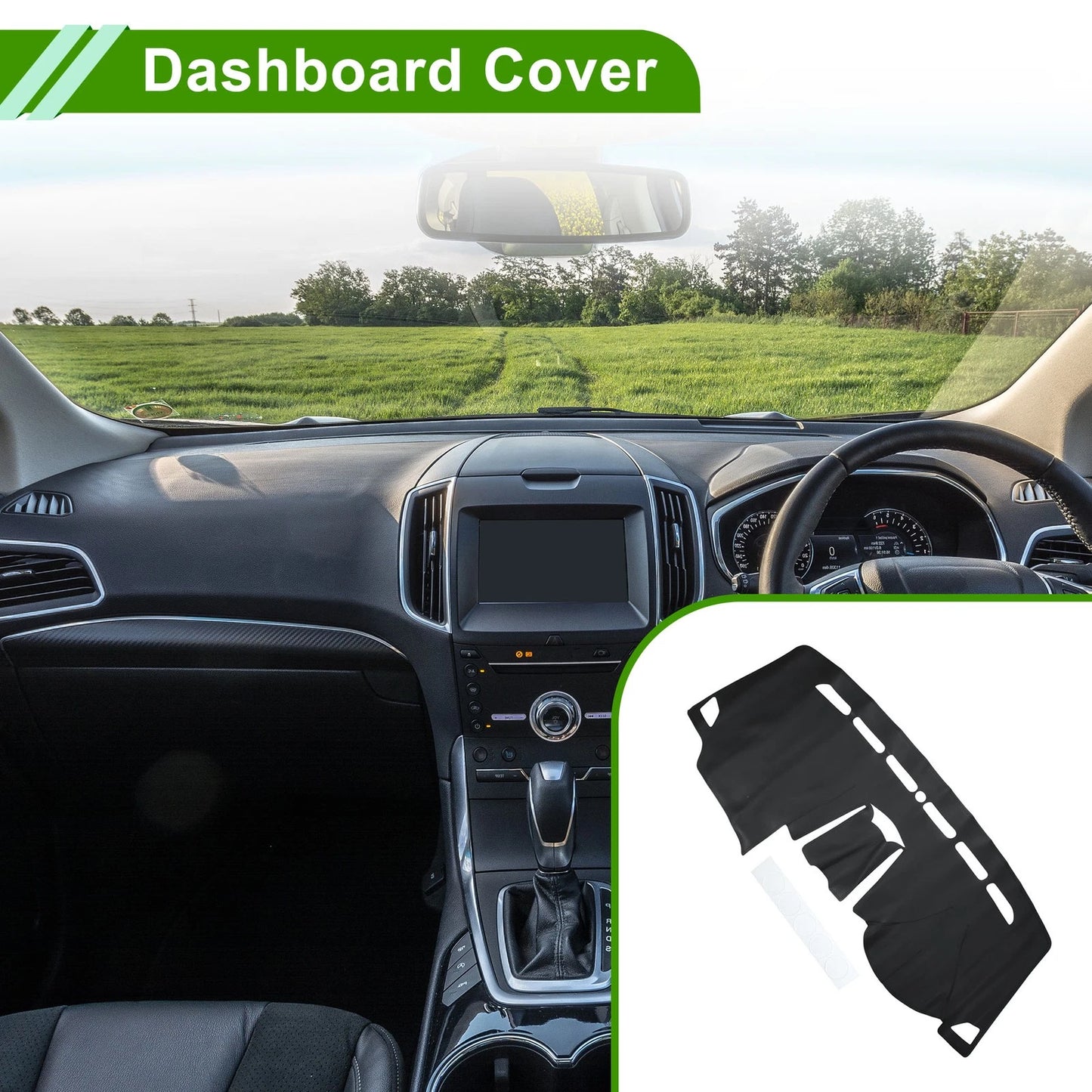 Dashboard Cover Mat for Ford Edge (2015-2021) Black