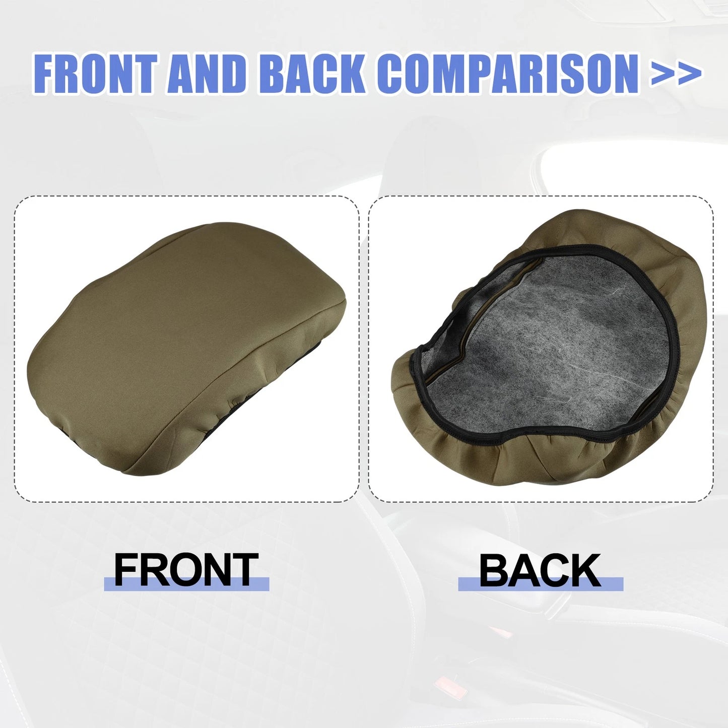Center Console Armrest Cover for Chevrolet Equinox (2018-2023) Deep Brown