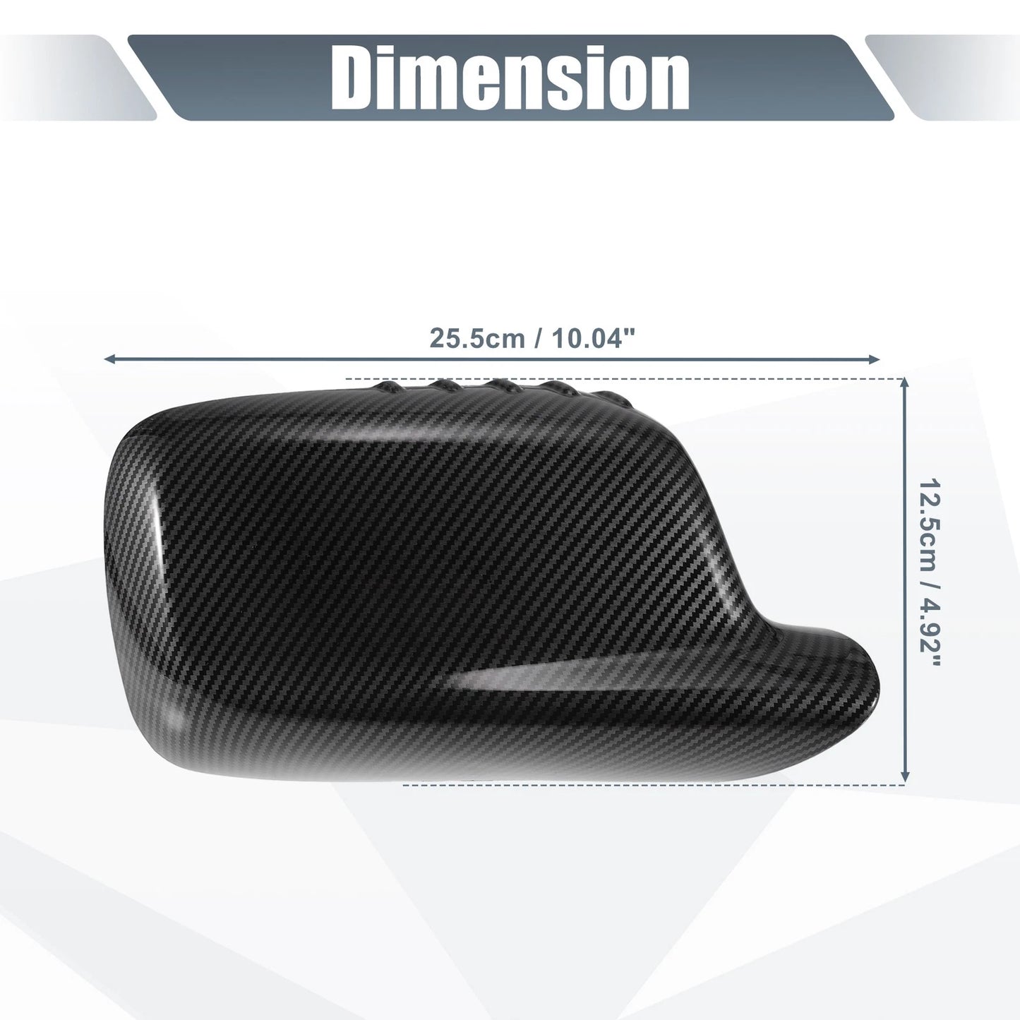 Rearview Mirror Cover Cap 2 x Black Carbon Fiber for BMW 3 Series, 7 Series
