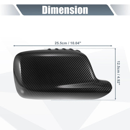 Rearview Mirror Cover Cap 2 x Black Carbon Fiber for BMW 3 Series, 7 Series