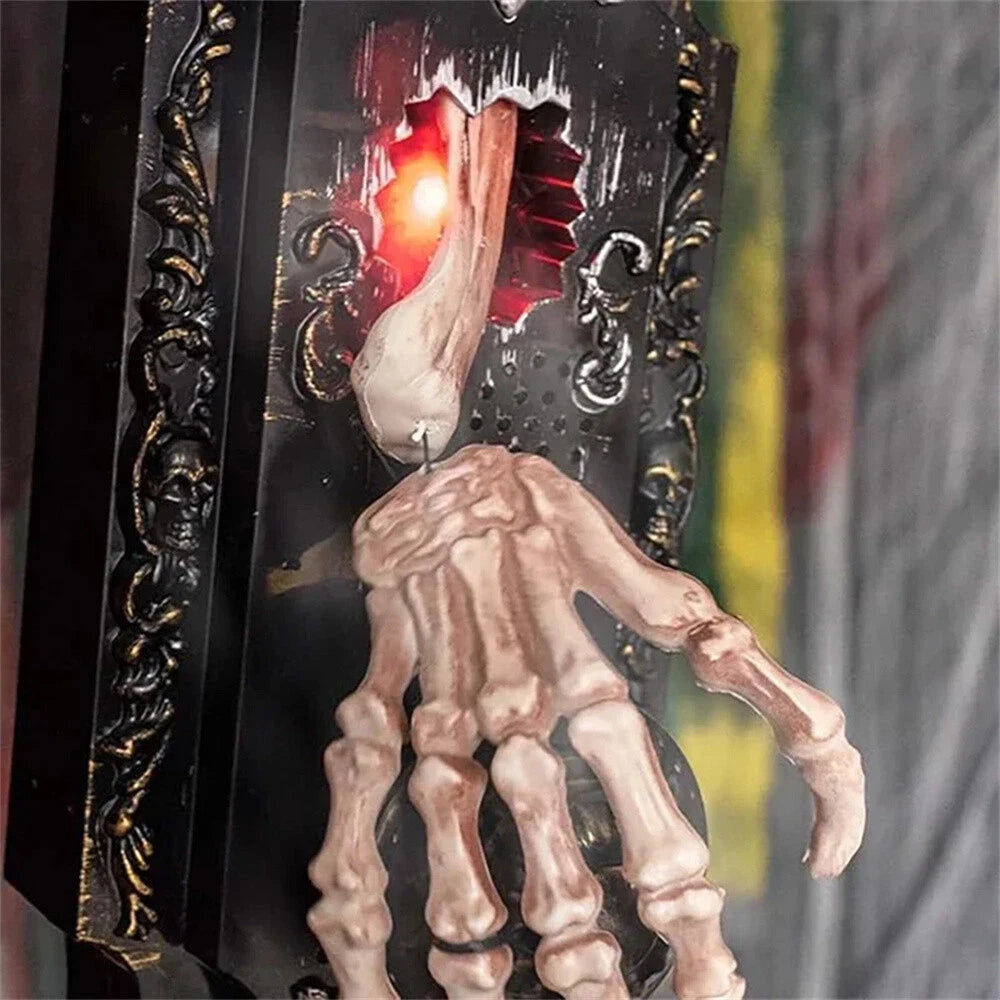 Halloween Spray Doorbell Scary Sound LED Red Light for Outdoor Decoration