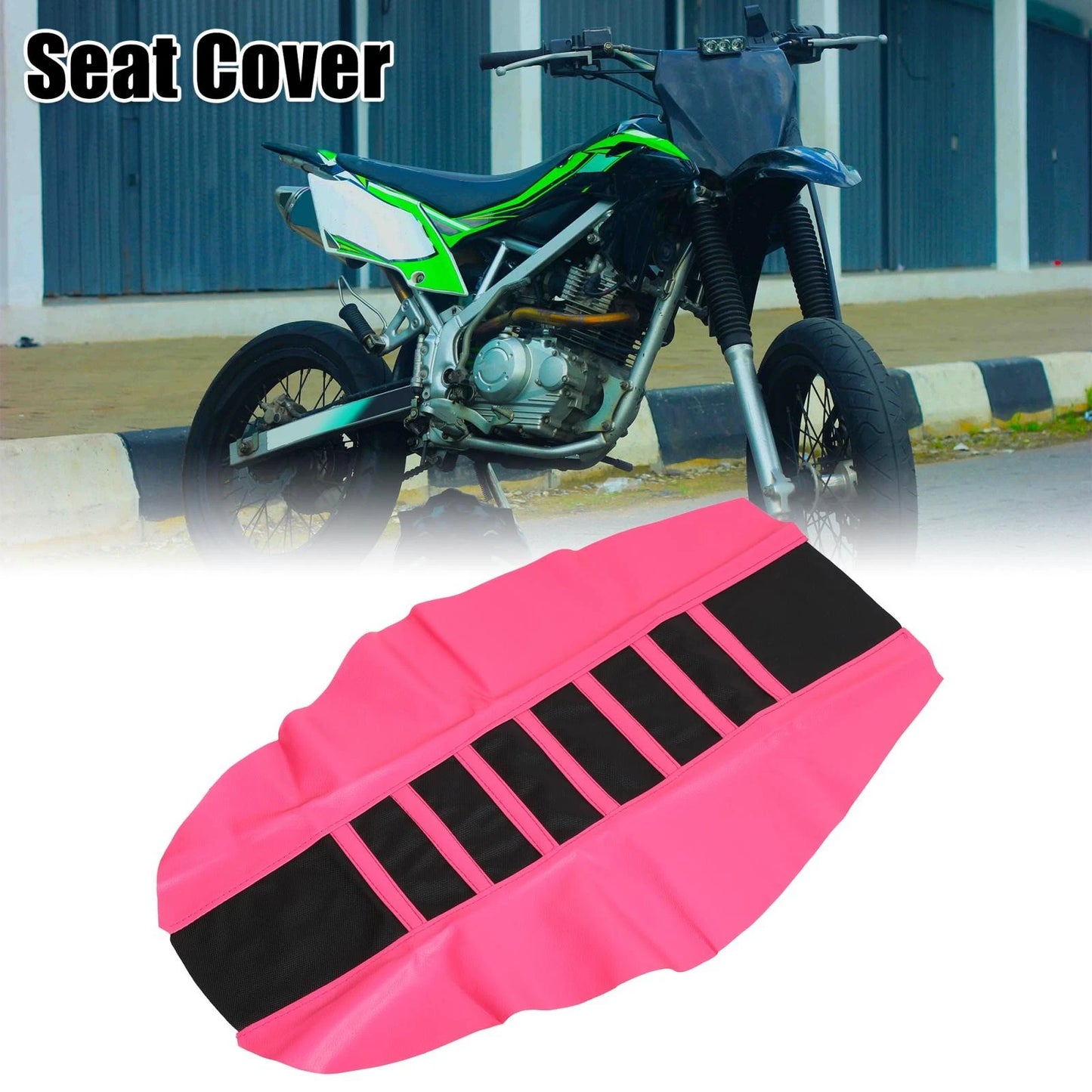 Seat Cover Seat Cushion Faux Leather Pink Black for Motorcycle Pit Dirt Bike