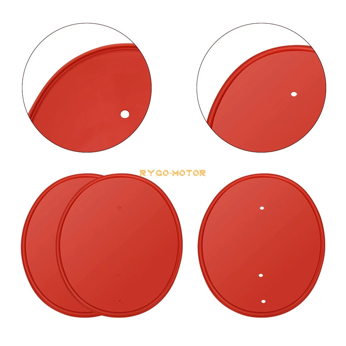 3 x Red Number Plate Brackets, Clips & Bands for Honda Z50 Z50R (1979–1987)