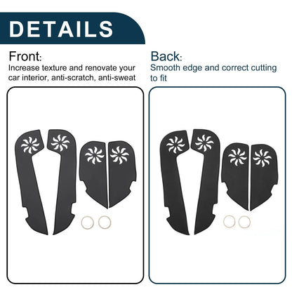 Anti Kick Pad Sticker Protector for Infiniti QX70 Black (2013-2014)