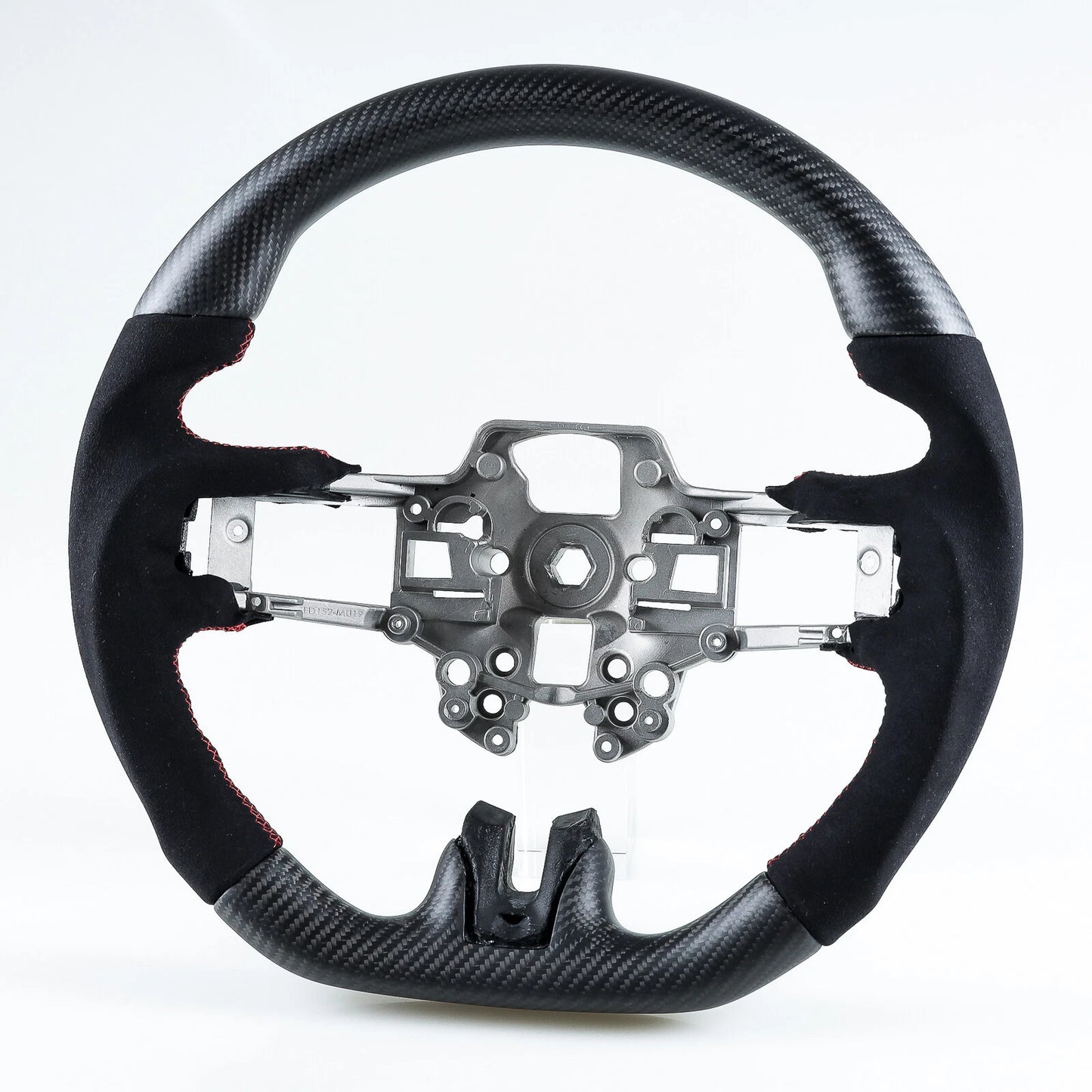Steering Wheel Suede Matte Black Carbon Fiber for Ford Mustang (2019-2022)