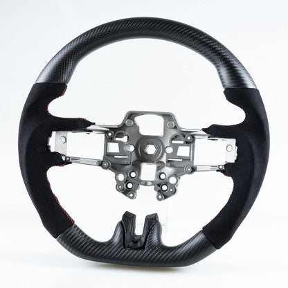 Steering Wheel Suede Matte Black Carbon Fiber for Ford Mustang (2019-2022)