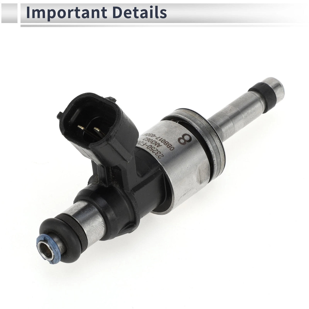 Fuel Injector for Toyota Corolla 2.0 (2020-2024) 1 Pc Black Silver Tone