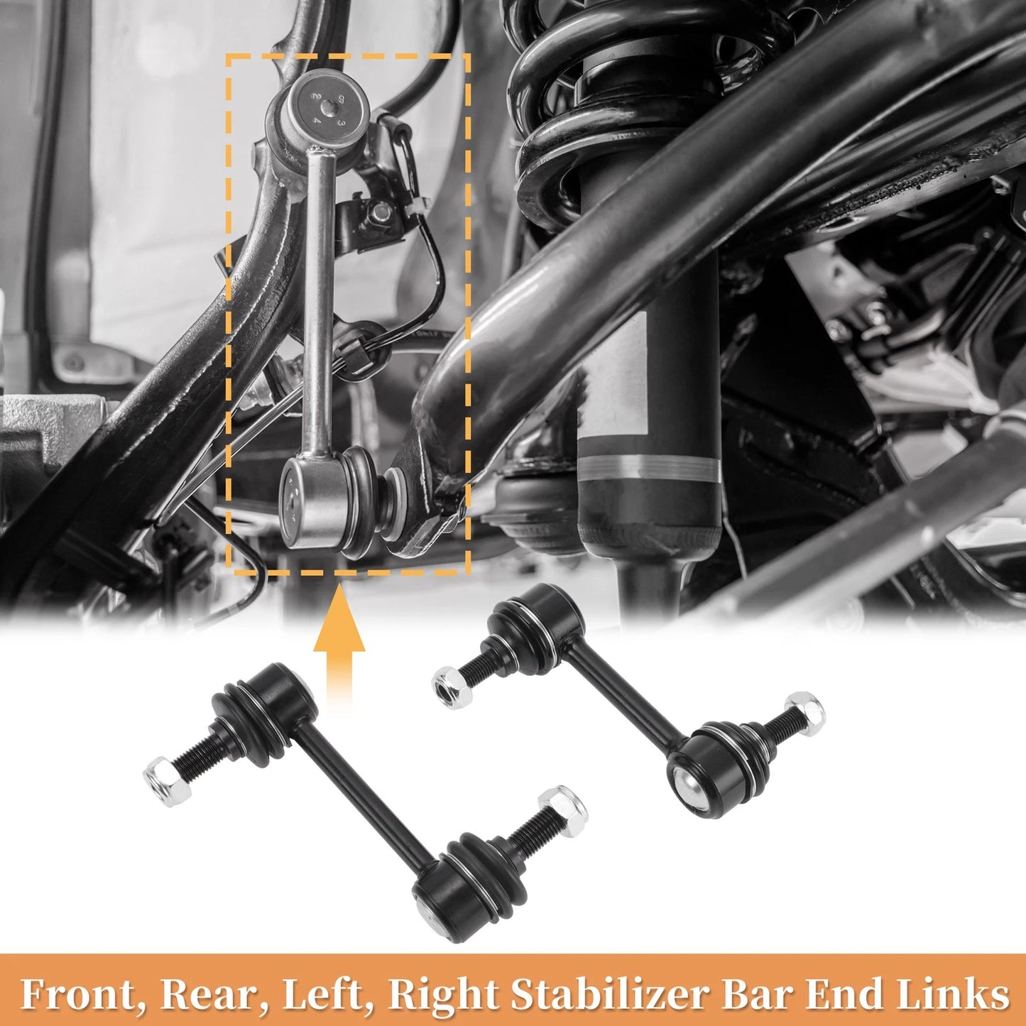 4pcs Front Rear Sway Bar Links for Ford Edge (2007-2014)