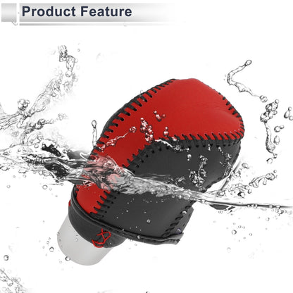 Car Gear Shift Knob Cover for Toyota Camry (2019-2022) Red Black Faux Leather