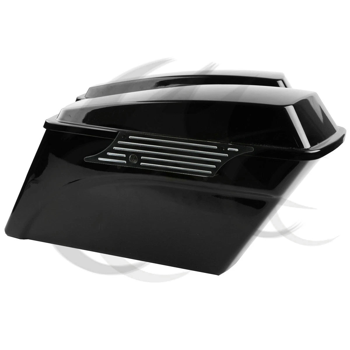 Black Saddlebag Latch Covers for Harley Street Electra Glide (1993-2013)