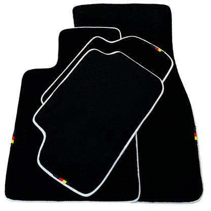 Black Floor Mats for BMW 3 Series M3 E36 with White Trim (1992-1999)