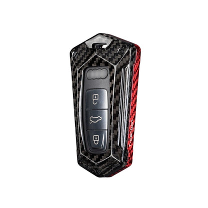 Carbon Fiber Key Fob Cover for Audi A6 A7 A8 Q8 (2019-2023)