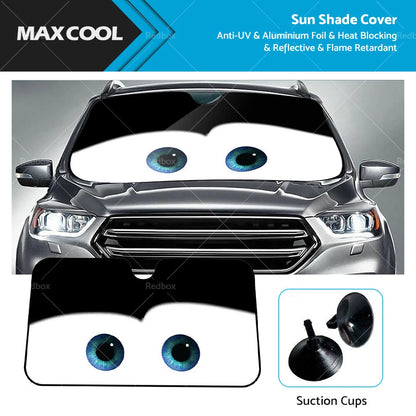 Cute Cartoon Big Eyes Anti-UV Windshield Sun Shade for Car