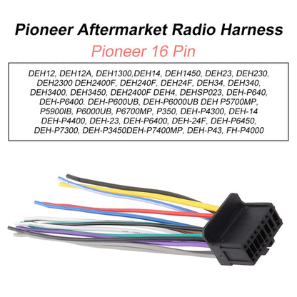 16-Pin Connector Harness for Pioneer Car Radio Wiring