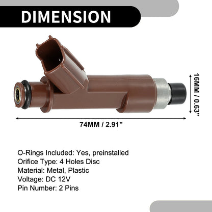 Fuel Injector 8 x No.23209-0F020 for Toyota 4Runner (2004-2009) 4.7L Brown