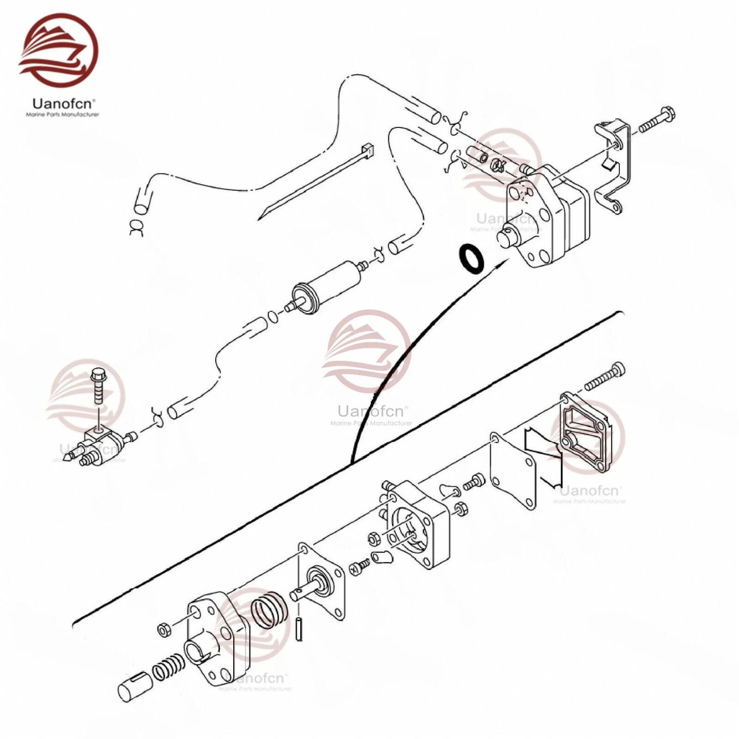 Fuel Pump Assembly for Yamaha 4-Stroke 25-60HP Models 62Y/62Y/25-60HP