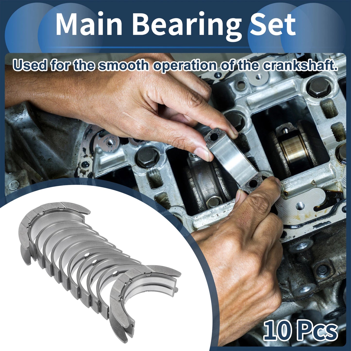 10 x Main Bearing Set for BMW 220i (2014-2016)