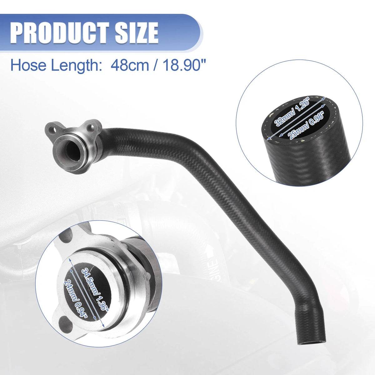 Heater Hose Radiator Expansion Tank Pipe for BMW 535i (2011-2016)