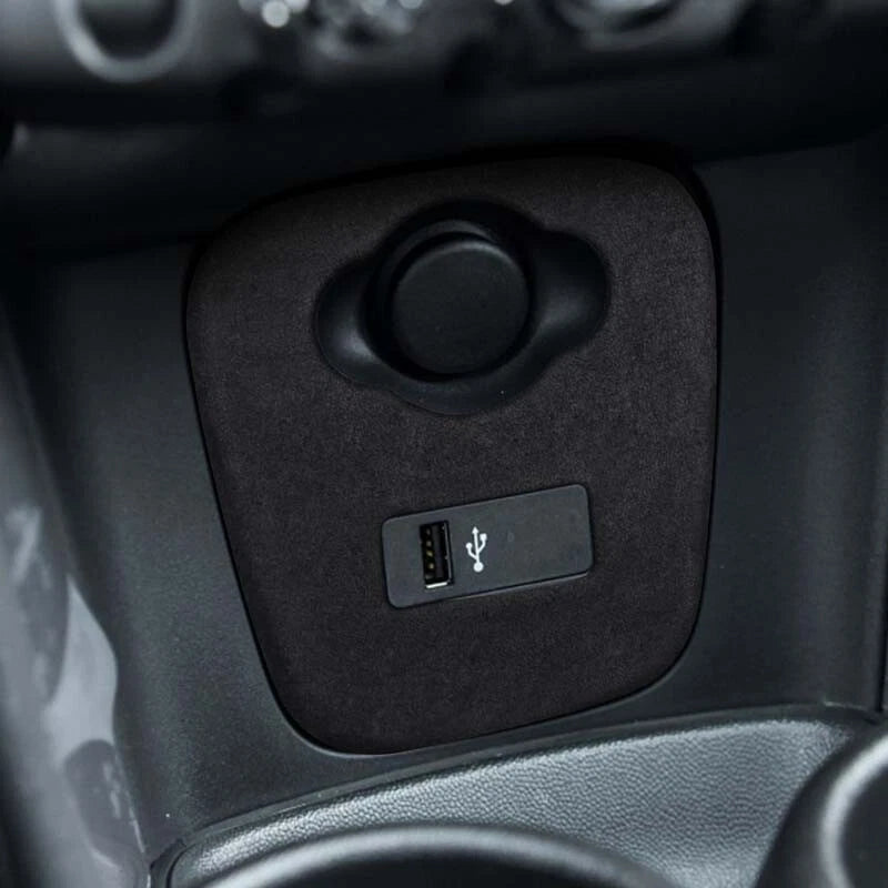 Alcantara Leather Cigarette Lighter Device Trim Fit For Mini Cooper F55 F56 F57