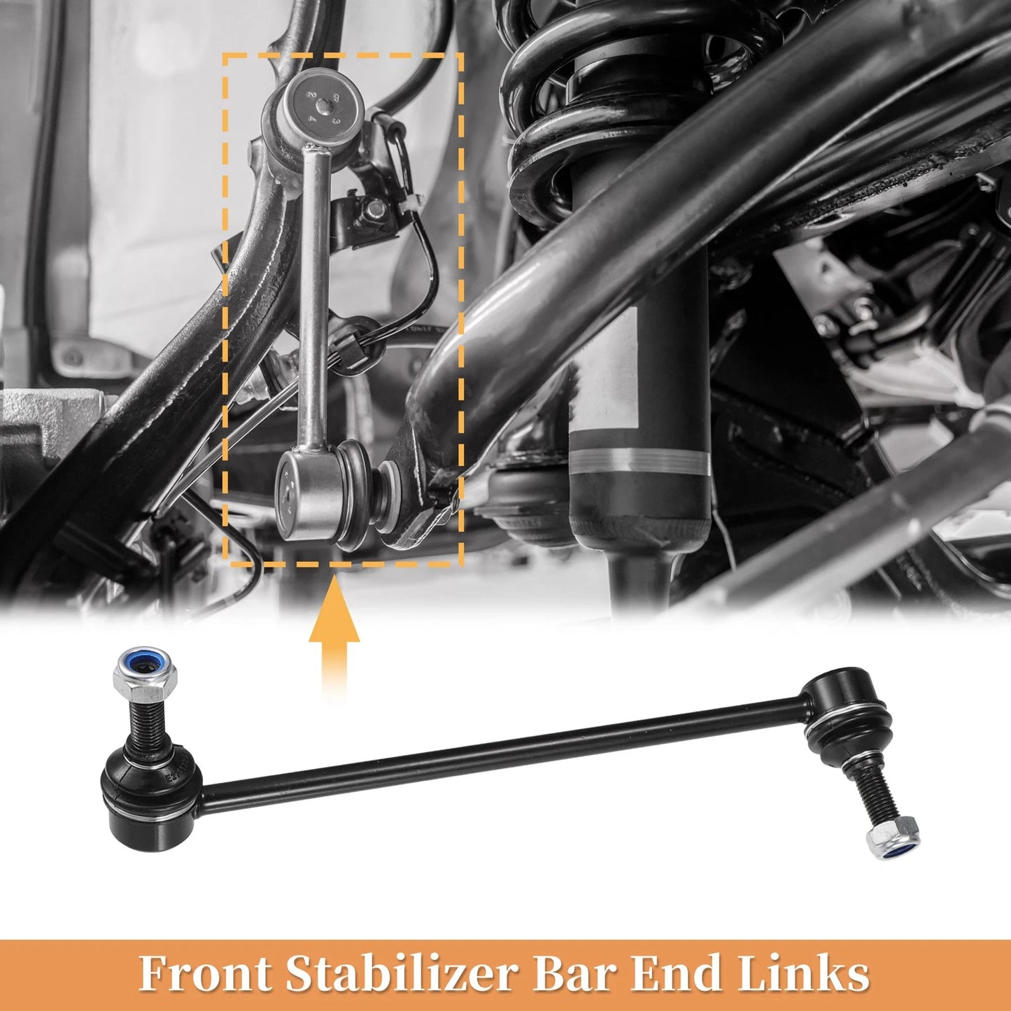 2 x Front Stabilizer Sway Bar Links for Ford Taurus, Mercury Sable (1996-2005)