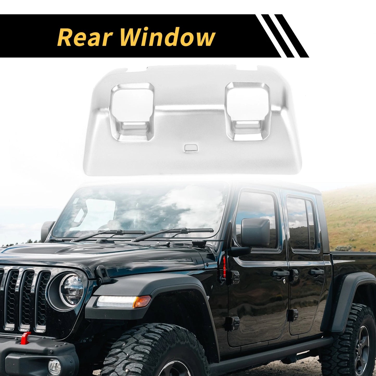Rear Window Switch Panel Trim Cover for Jeep Wrangler JL JLU (2018-2024)