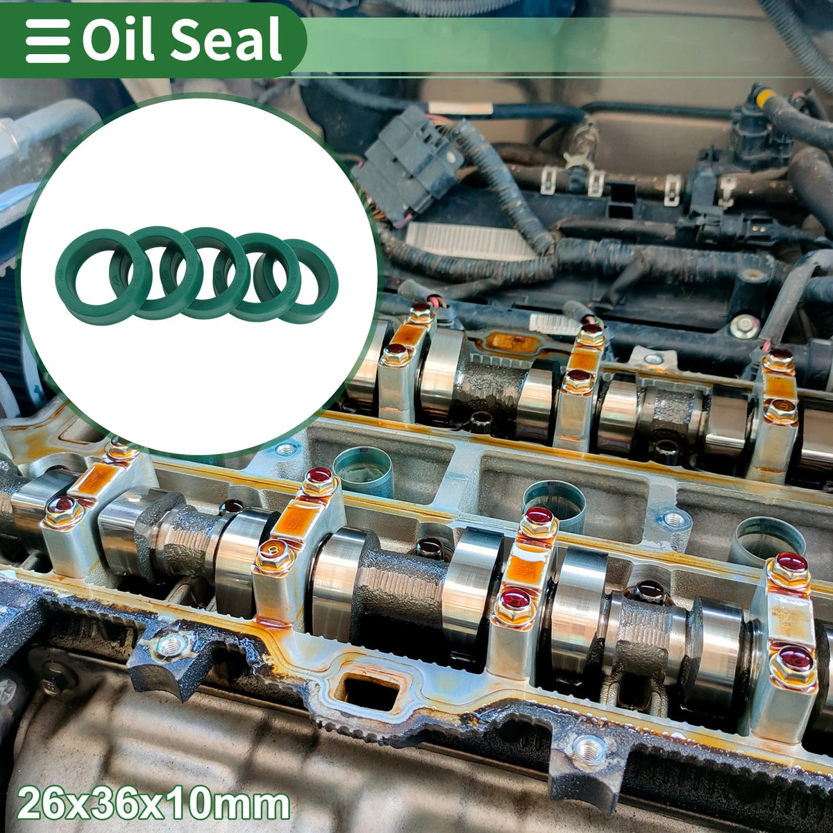 Oil Seal 26x36x10mm Rotary Shaft Seal TPU for Make Model