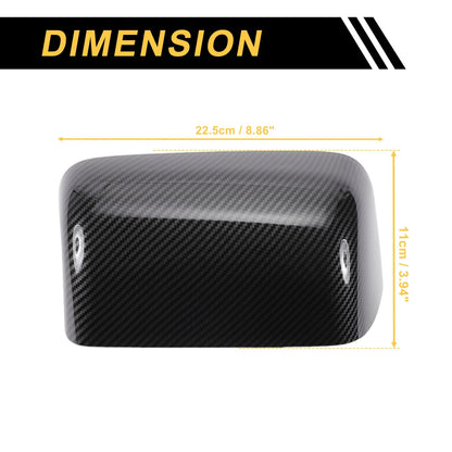 Rearview Mirror Cover Cap 2 x Black Carbon Fiber for Ford Excursion F150 F250