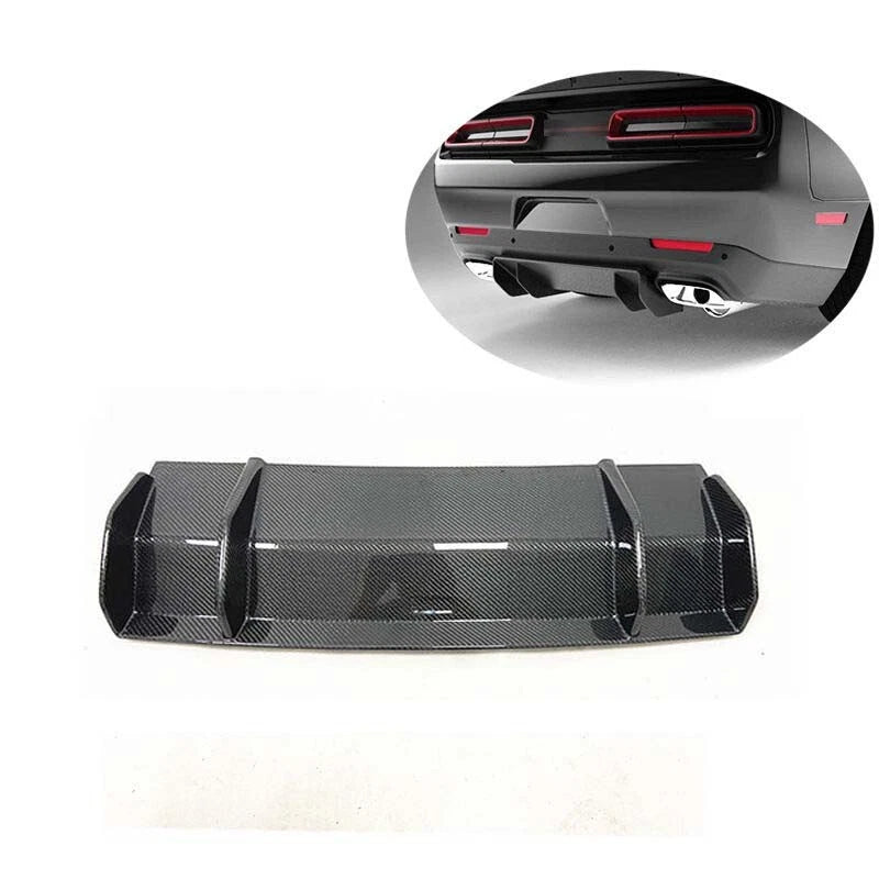 Carbon Fiber Rear Bumper Diffuser Lip MD Style for Dodge Challenger 2015-2023