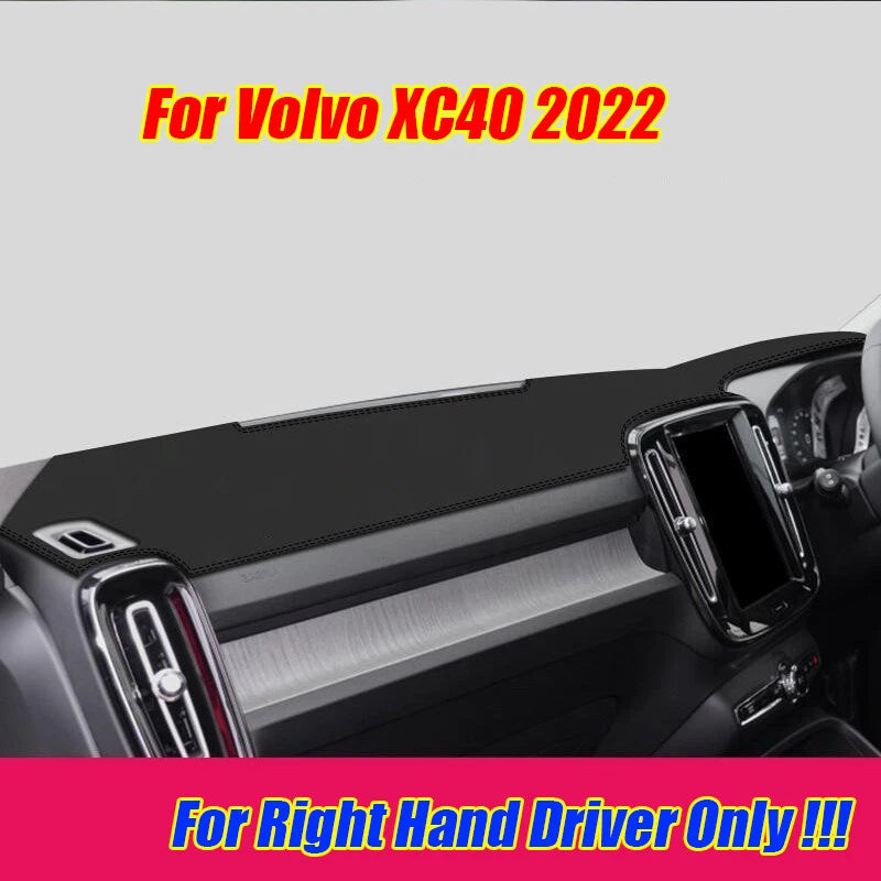 RHD Leather Dashboard Cover Dash Protector Pad Mat for Volvo XC40 (2022–2022)