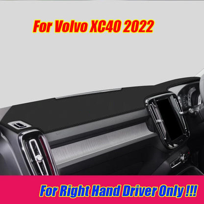 RHD Leather Dashboard Cover Dash Protector Pad Mat for Volvo XC40 (2022–2022)
