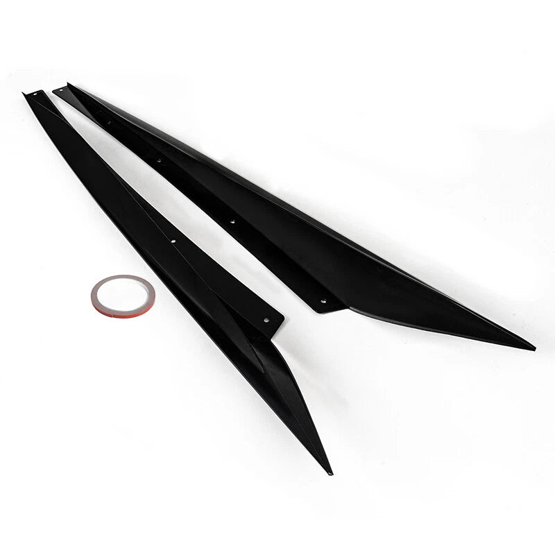Gloss Black Side Skirts 2 x For Corvette C8 Z51 Rocker Panels 2020-2023