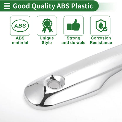 Silver Tone Door Handle Cover Trim for Toyota HiAce (2005-2023)