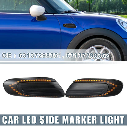 Smoked Black Lens LED Side Marker Lights for Mini Cooper F55 F56 F57 (2014-2023)