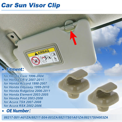 Sun Visor Clip for Honda Civic Beige (1996-2004)