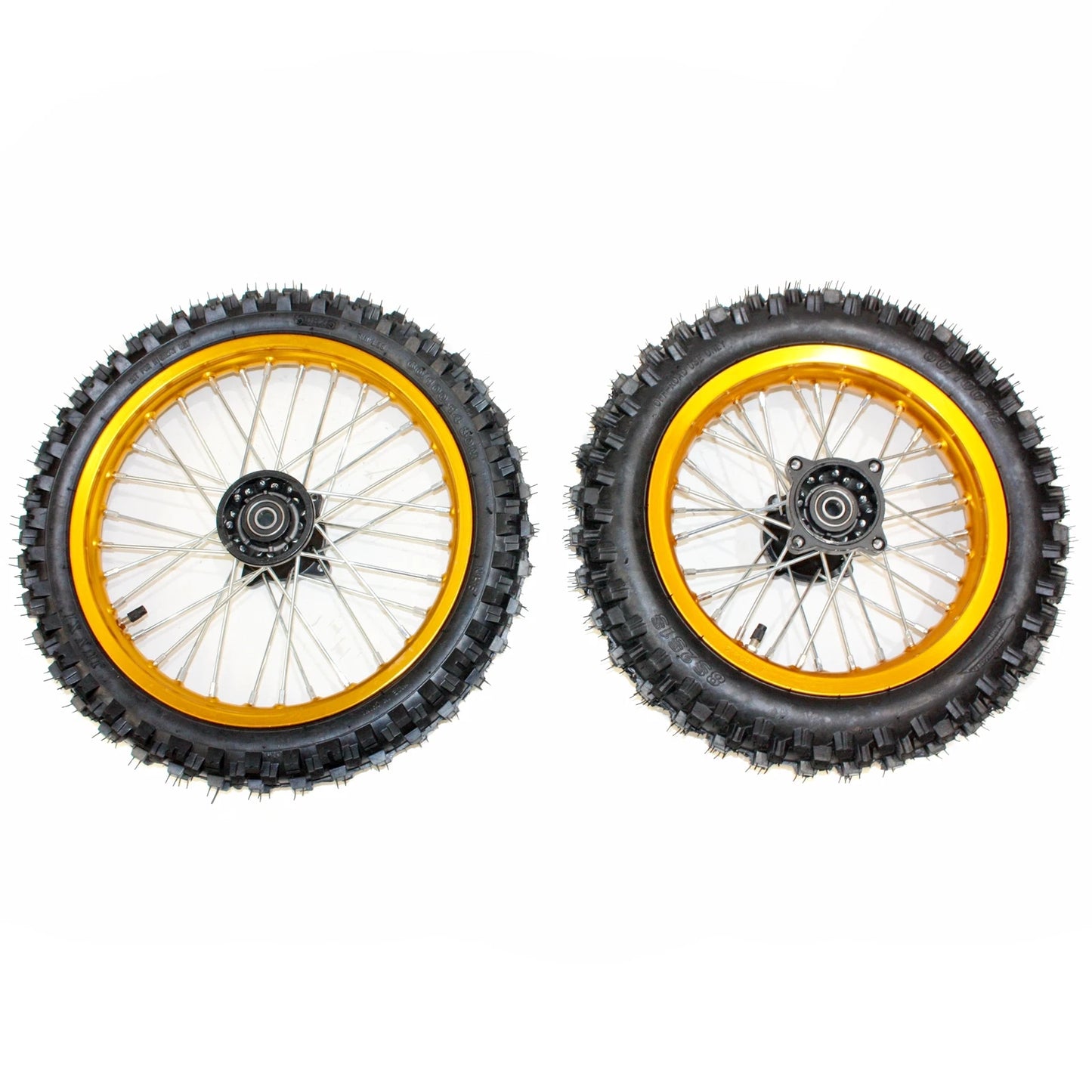 15mm Gold Front + 12" Rear Wheel Rim Tire for PIT PRO Dirt Bike
