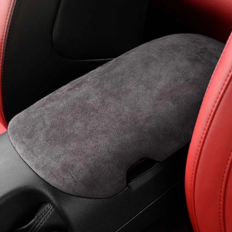 Real Leather Interior Armrest Stroage Box Cover Trim Fit for Mustang 2015-2021